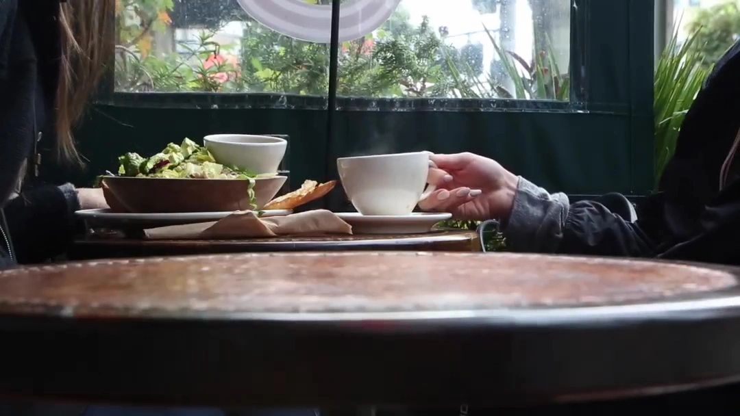 Cozy café interior with window view